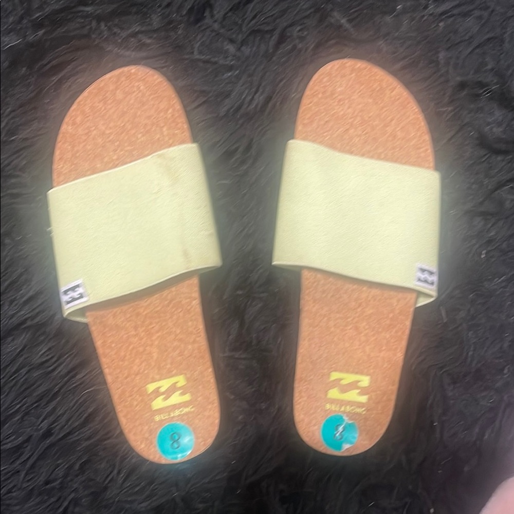 Billabong Light Tan Slide Sandals
